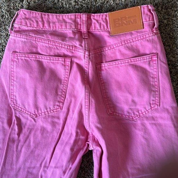 Princess Polly 2 Pink High Rise Mom Cutoffs - Picture 9 of 11